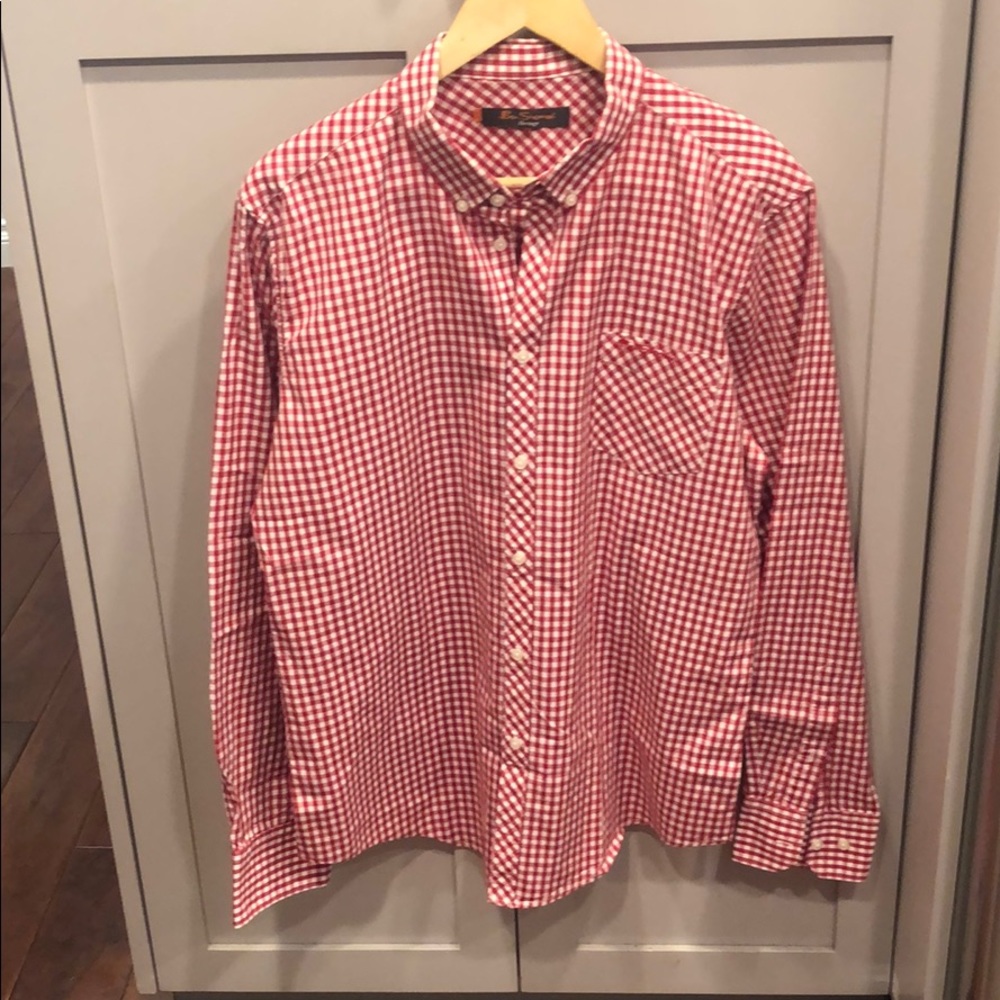 Ben Sherman red checked dress shirt